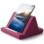 Lamicall Pillow Pad, Tablet Pillow Stand Holder : Multi-Angle Tablet Stand for Bed Sofa, Compatible with iPad Pro 9.7, 10.5, 12.9 Air Mini 6 5 4 3 2, Kindle, Nexus - Purplish Red