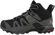 Salomon X Ultra 4 Mid Gore-tex Hiking Boots for Men, Black/Magnet/Pearl Blue, 12.5 Wide