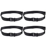 LUOZZY 4 Pcs Baby High Chair Security Straps 2 Point Replacement Harness Straps Belt for Pushchair HighChair Child Chair Stroller, Black, Medium