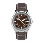 Sekonda Gents Brown Dial Date Strap WR Watch 3882