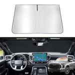 ASZSK Windshield Sunshade for Toyota Tundra 2022-2024,Retractable Front Window Sun Shade Block UV Sun Visor Tundra Accessories