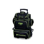 Storm 4 Ball Rolling Thunder Checkered Bowling Bag- Black/Lime