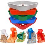 Coin Counters Tubes & Coin Sorters Tray – 5 Color-Coded Coin Sorting Tray and 5 Coin Counting Tubes - Bundle with 110-Count Assorted Coin Roll Wrappers for US Coins