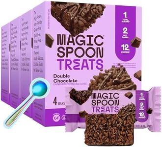 MAGIC SPOON Treats - High Protein, Low Carb, Keto Friendly, Low Sugar, Gluten Free, Crispy Protein Bar Cereal Bar, On-The-Go Healthy Snack (Double Chocolate, 16 Bars)