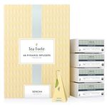 Tea Forte Sencha Green Tea Event Box Bulk Pack, 48 Handcrafted Pyramid Tea Infusers