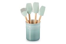 Le Creuset Silicone Craft Series 5-Piece Sea Salt Ceramic Utensil Set