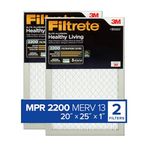 Filtrete Healthy Living Elite Allergen Reduction Filter, MPR 2200, 20 x 25 x 1-Inches, 2-Pack
