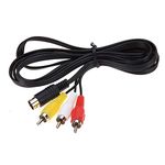 CHILDMORY 1.8m 6ft Audio Video AV Wire Cable 9Pin to RCA Connection Cord for Genesis 2 3 Console