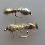 Fly Fishing Nymphs HARES EAR GRHE Selection with 12 fly pack size 10-16 trout flies #2