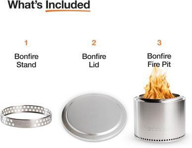 Solo Stove Bonfire 2.0 Fire Pit – Portable Stainless Steel Outdoor