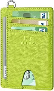 FurArt Slim Minimalist Wallet, Front Pocket Wallets, RFID Blocking, Credit Card Holder for Men & Women, Saffiano Apple Green, small, Classic