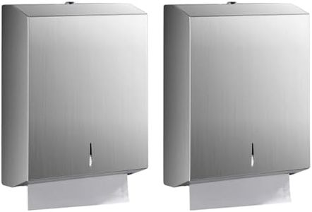 Paper Towel Dispenser Wall Mount - Multifold Trifold Paper Towel Dispensers, Large Capacity Stainless Steel Tissue Holder, Suitable for Bathrooms and Public Places