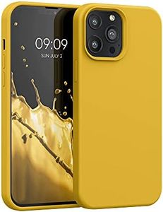 kwmobile Case Compatible with Apple iPhone 13 Pro Max Case - TPU Silicone Phone Cover with Soft Finish - Honey Yellow