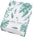 NICENEEDED 50 Pages 100 Slots Nail Sticker Collection Albums, Green Leaf Design Nail Stamping Plate Holder Photos Album, Stamp Bag Organizer for Nail Art Display Showing Book (Style 1)