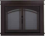 Pleasant Hearth FN-5701 Fenwick Fireplace Glass Door, Oil Rubbed Bronze, Medium