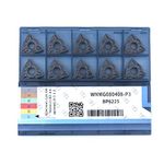 CDBP CNC Carbide Inserts WNMG432 / WNMG080408 for Metal Cutting Steel, Semi-Finishing Chipbreaker for Turning Cutter, 10 Pcs.