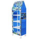 Little One's | 5 Plastic Shelves Baby Wardrobe/Toy Organizer | Jungle Blue | Tb5/Ab, 133 Cm, 46 Cm, 31 Cm