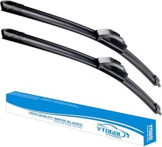 VTOGOI OEM Quality 22''+21'' Premium All-Season Auto Windshield Natural Rubber J-Hook Wiper Blades(Pack of 2)