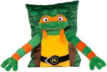 Nickelodeon Teenage Mutant Ninja Turtles Michelangelo 3D Snuggle Pillow - Super Soft Green Plush Pillow - Measures 15 Inches