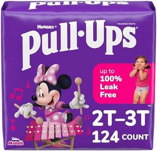 Pull-Ups Girls' Potty Training Pants, Size 2T-3T Training Underwear (16-34 lbs), 124 Count (4 packs of 31)