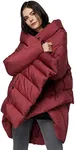 Orolay Women's Puffer Down Coat Cloak-Type Jacket Red Medium