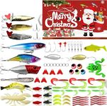 Fishing Advent Calendar 2024,Fishing Christmas Countdown,24 Day Fishing Lure Countdown Calendar,Xmas Fishing Gift for Father Granpa Brother Boyfriend (Style-02)