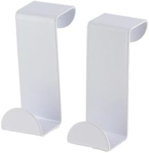 EVIDECO French Home Goods Stainless Steel Over The Door Hooks, Space Saver Organizer for Bathroom and Kitchen, Modern Design Towel and Accessory Hooks - 2 Pack