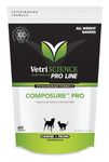 VetriScience Composure Pro - Calming Support Supplement for Cats & Dogs - Relaxation Bites with Colostrum Calming Complex & Vitamin B - Clinical Strength Calming Pet Aid Chews - 60 Chews