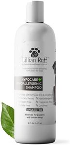 Lillian Ruff PRO Formula HypoCare+ Oatmeal Dog Shampoo | Clinically Tested Hypoallergenic Formula for Itch & Allergy Relief – Fragrance-Free with Aloe, Vitamin E & Pro-Vitamin B5 – Made in USA