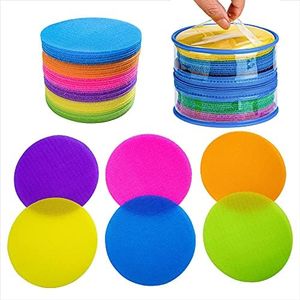 36 Pcs Nylon Spot Markers, Colorful Hook and Loop Marker Dots for Teacher Children Teaching Gaming