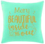 Hippowarehouse Personalised Beautiful Inside & Out ANY NAME Printed bedroom accessory cushion cover case 41x41cm