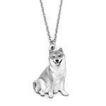 INBLUE Custom Photo Necklace Gifts for Dog Cat Lovers Personalized Pet Picture Stainless Steel Pendant Necklace Round/Heart Shaped Cat Dog Memorial Gifts(Style1)