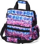 Nurse Mates Ultimate Nursing Bag | Multiple Compartments | Interior Laptop Compartment | Durable Zippers | Berry Blue Tie Dye