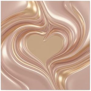 BrickByDreamCo Swirled Metallic Heart Matte Canvas