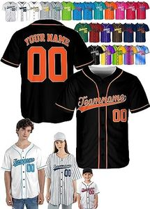 Custom Baseball Jersey - Personalized Baseball Shirt Sport Uniform for Men Women Adult Boys - Customized Make Your Own Jerseys