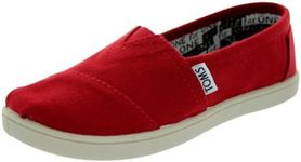 TOMs Unisex Alpargata Slip on Sneakers (Infant/Toddler/Big Kid), Red, 4.5 M US Big Kid