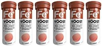 VOOST Iron Plus Raspberry Effervescent Tablets 60 Pack (6x10)