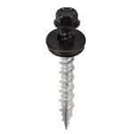 Acorn Metal-Wood Roofing Screws #9 x 1.5, Black, Bag of 250 Pieces