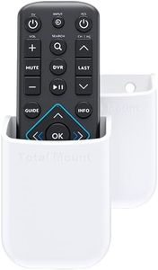 TotalMount Universal Remote Control Holder – Attaches to Wall or Back of TV – Compatible with All TV Remotes (Premium White, Medium Two Pack)