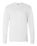 Hanes Men's Essentials Long Sleeve T-Shirt Pack, Crewneck Cotton Tees, 4-Pack, White, Large