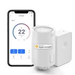 Meross Smart Radiator Thermostat with Starter Kit - Smart Heating Control, Easy DIY Installation, Compatible with Apple HomeKit, Alexa, Google Home, SmartThings M30 x 1.5 mm, 6 adapters, Starter Kit