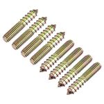 uxcell 3/8-16x2 Hanger Bolts, 8pcs Double Ended Screws Wood Dowel Screw for Furniture