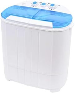 AXTON Dual Barrel Compact Portable Washing Machine and Spin Dryer - for Dorms, Apartments, RVs, Camping, Office, Work - Space Saving - Energy Efficient - Quick Wash - 2 in 1 Laundry Solution (Blue)