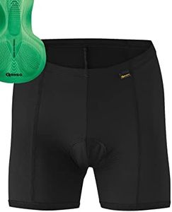 Gonso Damen Sitivo W Da-Rad-U-Pants, Black / Bright Green, 40 EU