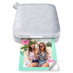 HP Sprocket 2x3 Inch Instant Smartphone Photo Printer -Portable Color Wireless Mobile Printer -Zink Sticky-Back Photos -Print from Compatible iOS & Android Devices with Bluetooth w/Fun App -Luna Pearl