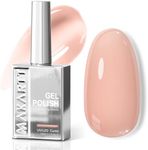 Makartt Jelly Bright Nude Gel Nail Polish: 15ML Hema-Free Neutral Nude Nail Polish Sheer Translucent Effect Soak Off UV LED Nail Art Manicure DIY Home Salon Gift for Women