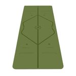 Original Liforme Yoga Mat - Yoga Bag Included - Patented Alignment System, Warrior Grip, Anti-Slip, Sweatproof, Long, Wide, 4.2mm Thick for Comfort (Olive)