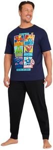 Marvel Pyjama Homme - Ensemble de Pyjama Homme Avengers M-XXXL (Bleu/Noir, 3XL)
