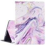 ipad 9.7 Case 2017/2018, ipad Air 1/2 Case, ipad 5th 6th Gen Case Cover, Vimorco Premium Leather Folio Shell Cover with Adjustable Stand, Auto Wake/Stand, Purple Quicksand Marble