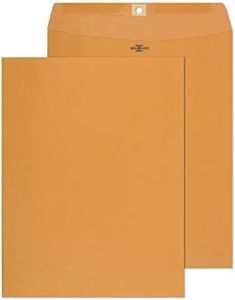 EnDoc Clasp Envelopes 10x13 Inch -15 Pack Brown Kraft Catalog Envelope with Clasp Closure & Gummed Seal – 28lb Heavyweight Envelopes for Home, Office, Business, Legal or School 10x13, Brown Kraft